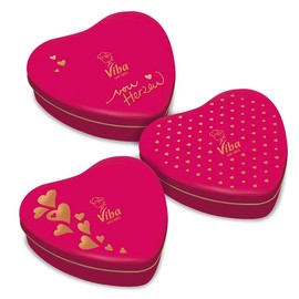 Viba Nougat Mini Gift Tin (Small Heart)