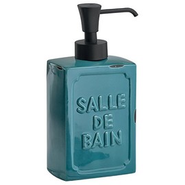 Gedy Vivienne Soap Dispenser Ceramic Plastic Blue 8.7 x 6 x 18 cm