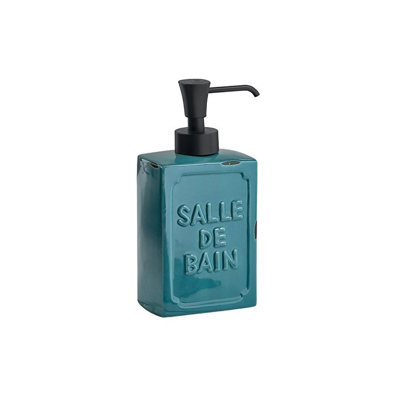 Gedy Vivienne Soap Dispenser Ceramic Plastic Blue 8.7 x 6