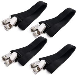 Pstyle PST-061 Sheet Clips, Comforter, Sheet Bed Pad, Anti-Shift, Set of 4 (Black)