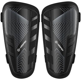 AirsFish Children's Football Certified Shin Pads, Lightweight, Durable, Non-Slip Shin Pads with Adjustable Straps, High-Strength Shin Pads, Football, for Boys and Girls
