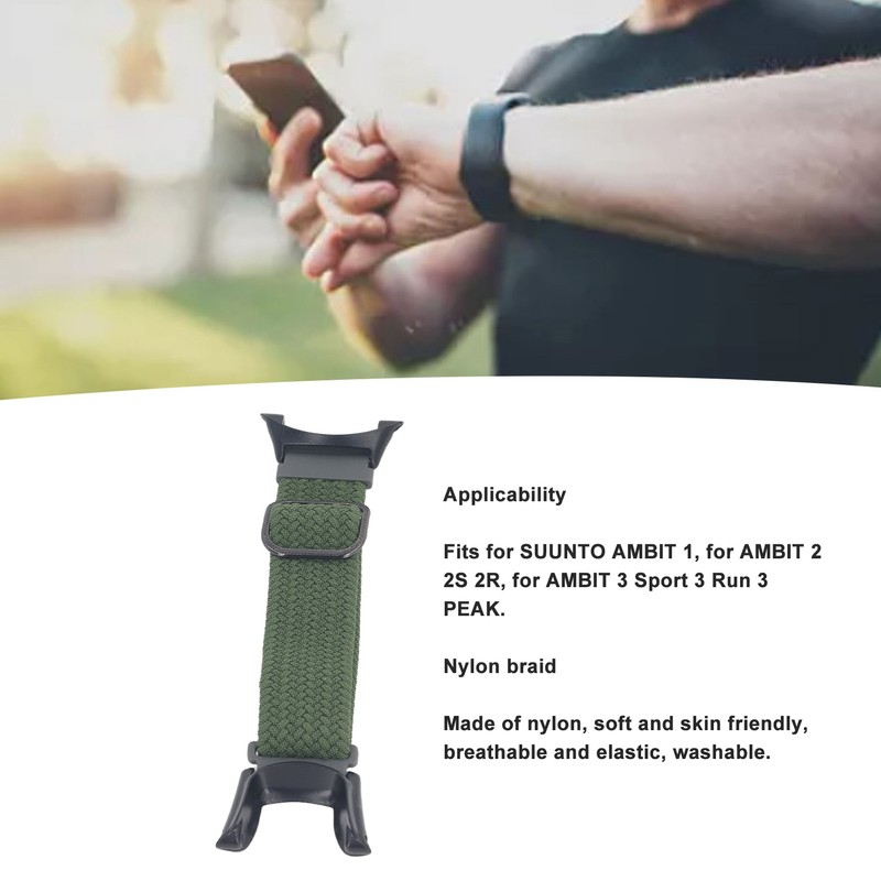 Nylon Weaving Watchband Adjustable Washable Breathable Lightweight Nylon Braided Watch
