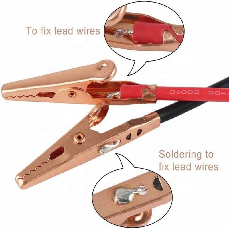 10 Pcs Crocodile Clips, Small Alligator Clips with Wires Electrical