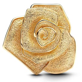 Yuscorai Golden roses Charms Compatible for Bracelets and Necklaces Christmas Fashion Jewelry Women's Bead Charms 925 Silver Zirconia