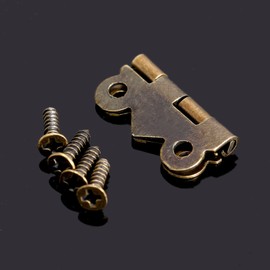 Dophee 12Pcs 0.79"x0.67" Antique Brass Butterfly Hinge for Jewelry Chest Box Wood Cabinet Door Decor - Small