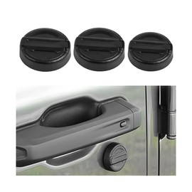 KHGUZ Car Keyhole Covers, 3PCS Magnetic Vehicle Door Lock Cover, Automotive Interior Keyhole Protection Replacement Accessories Compatible with 2018-2024 JL and Gladiator JT Front Door