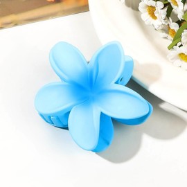 Pack of 1 Women's Flower Hair Clips, Flower Hairpin, Hair Clips, Claw Clip, Non-Slip Plastic Hair Pin, Hair Clips, Headwear, Hair Accessories for Women and Girls for Daily Wear, Blue