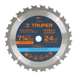 Truper ST-724, Sierra circular para madera Ø 7 1/4, 24 dpp