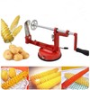 Spiral Potato Cutter Hand Crank Stainless Steel Alloy Rubber Food