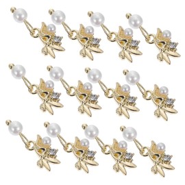 NOLITOY 12PCS DIY Nail Pendant Set Elegant Fingernail Decorations for Home Manicure for Creative Nail Designs and Special Occasions