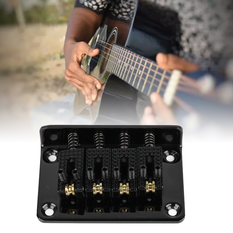 4 String Guitar Bridge Metal Enhanced Sound Stylish Electric Guitar