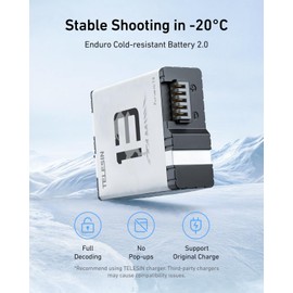 TELESIN Hero 13 Enduro Battery Charger for Go Pro Hero 13,2-Pack Cold-Resistant Battery Long Lasting Batteries as 1950mAh + Pocket Fast Charge Charging Case for Go Pro 13 Black Accessories