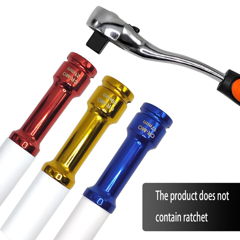 JEUCLEL 3Pcs Lug Nut Socket Set 1/2" Drive Impact Tools,