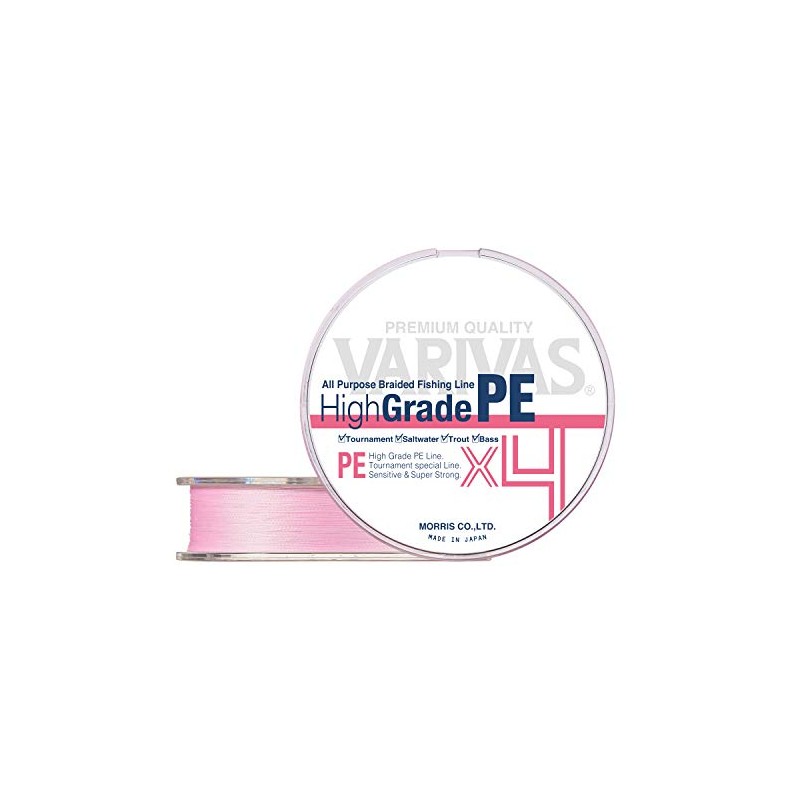 VARIVAS HighGrade PE x4 (Milky Pink, 100m 25lb. (#1.5))