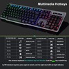 Rechargeable Gaming Keyboard Mouse Combo,2.4G Wireless Backlit Mechanical Feeling Ergonomic