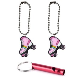 Roller Skates Collar Charm Aluminum Alloy Whistle Emergency Survival Safety Camping Cat Dog Animal Training Bark Chew Woof Puppy