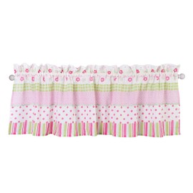 Cozy Line Home Fashions Pink Greta Pastel Polka Dot Window Valance