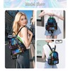 TINYAT Holographic Clear Backpack Mini Colorful Laser Transparent Backpack Heavy