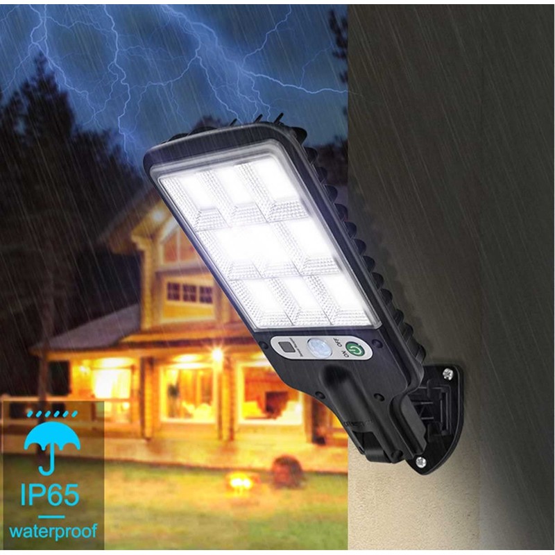 Solar Outdoor Lights 2500LM LED Security Lights with Remote Control,