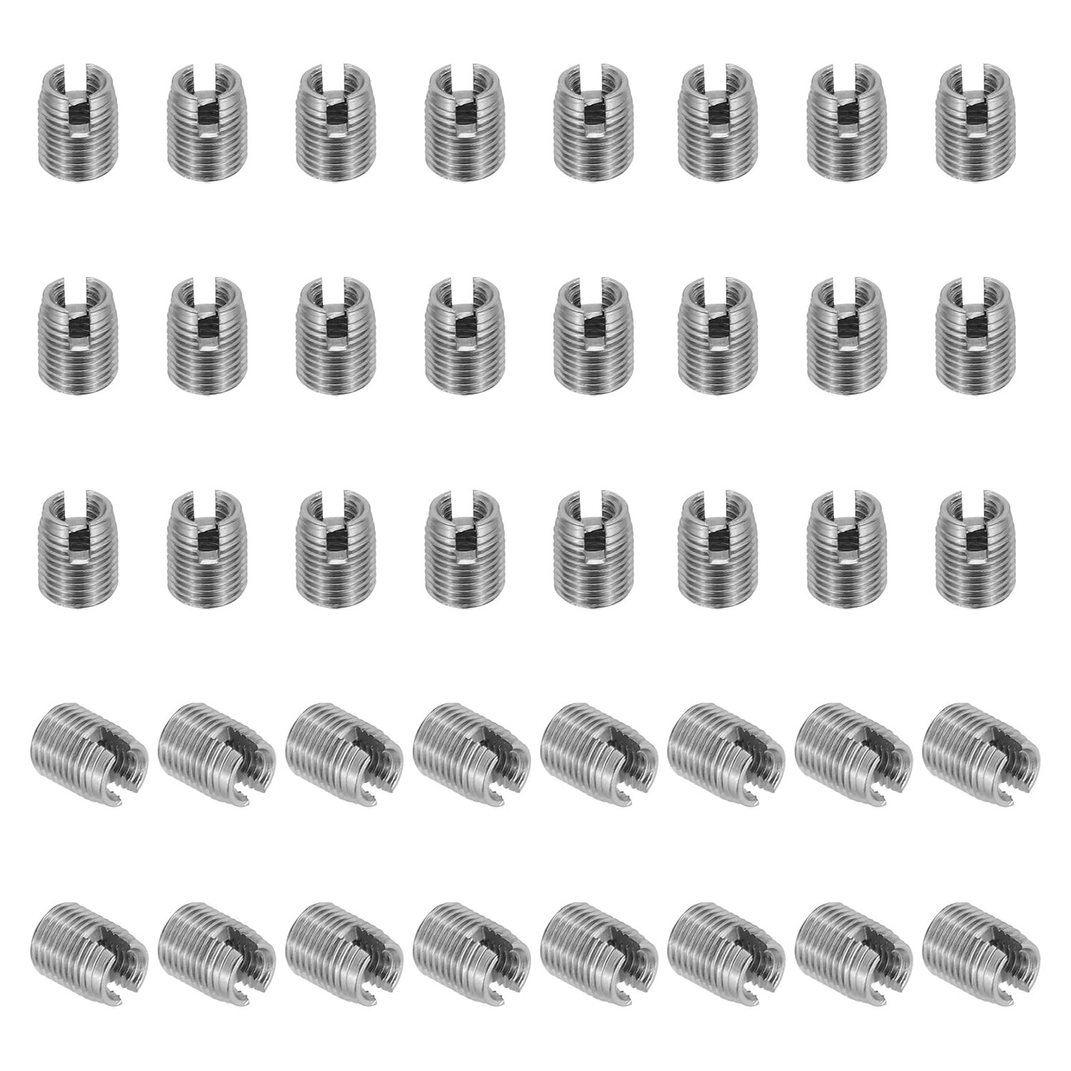 PATIKIL 40pcs Self Tapping Thread Inserts M3 x M5 x 6mm 303 Stainless ...