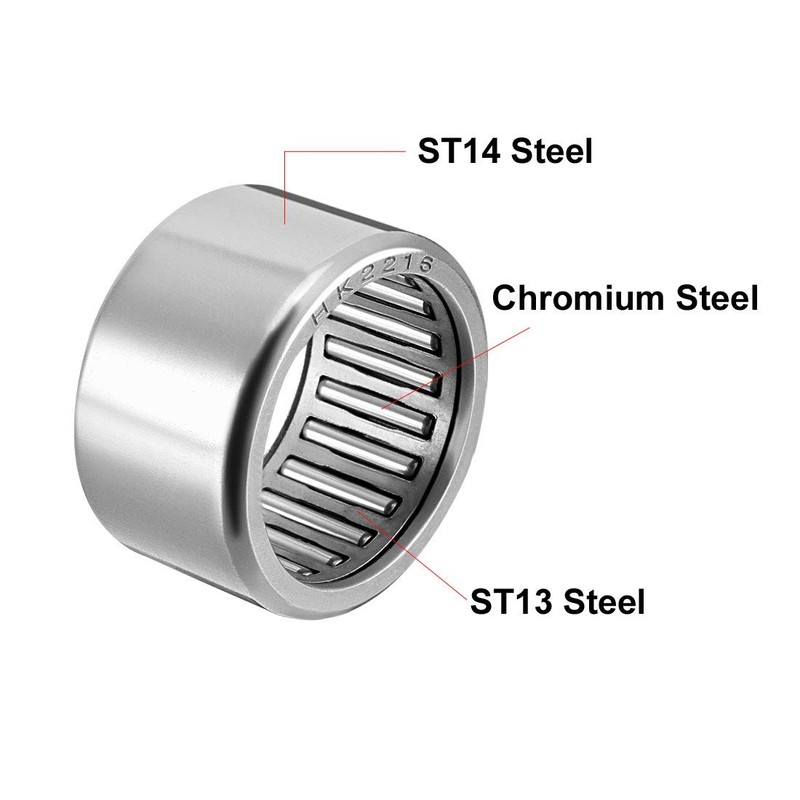 sourcing map HK2216 Drawn Cup Needle Bearing 22 mm Bore