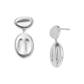 Skagen Women's Stainless Steel Push Back Earrings, Stainless Steel, No Gemstone