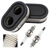 VooGenzek 2 x Lawnmower Air Filter and 2 x Spark