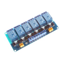 NOYITO 6-Channel Relay Module 5V 12V 24V High Low Level Trigger with Optocoupler Isolation Relay Load AC 250V 10A DC 30V 10A (DC 12V, Blue)