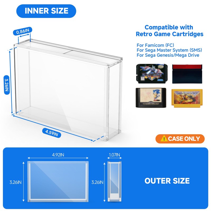 CaSZLUTION 3MM Acrylic Game Cartridge Protector for Famicom FC