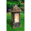 Acrylic Gnome House Lantern LED Light-Up Water Spinning Fall Decoration,