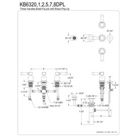 Kingston Brass KB6321DPL Paris Bidet Faucet, Polished Chrome, 8 x 2.13 x 2.13