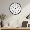 Presentime & Co 10" Atomic Wall Clock, Silent no Ticking,