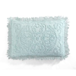 Beatrice Home Fashions Medallion Chenille Bedspread, King Sham, Blue