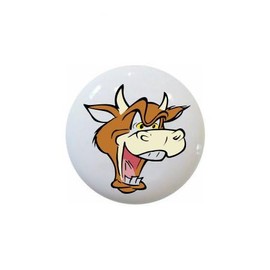 Mad Cow Cows - 1.5" Decorative Glossy Ceramic Dresser Drawer PULLS Cabinet Cupboard KNOBS