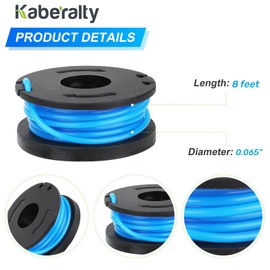 Kaberalty 71-85937 Replacement Automatic Feed Spool 8ft 0.065" Compatible with Craftsman 071-74815,071-71816,071-74324 String Trimmer Weed Eater (8 Pack)