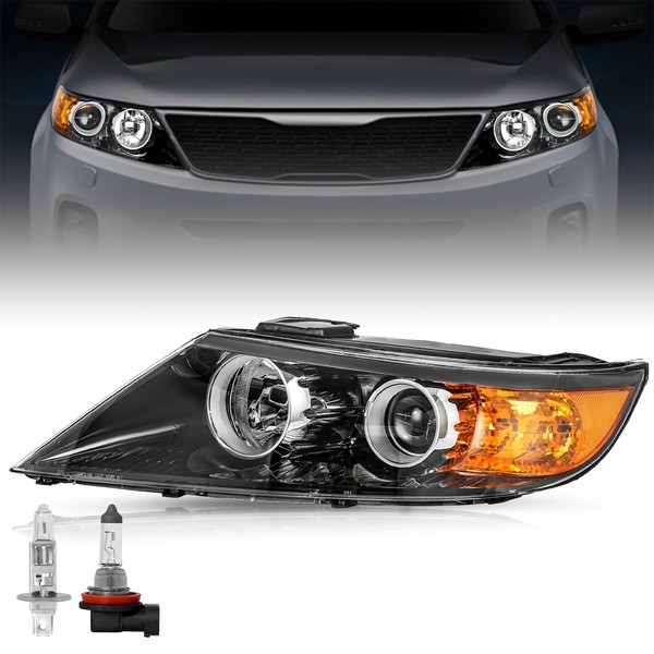 TUSDAR Halogen Headlight Assembly Set Compatible With 2011 2012 2013