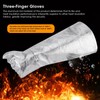 2Pcs ThreeFinger Thicken Cotton Welding Gloves 1000℃ Radiant Heat Fire