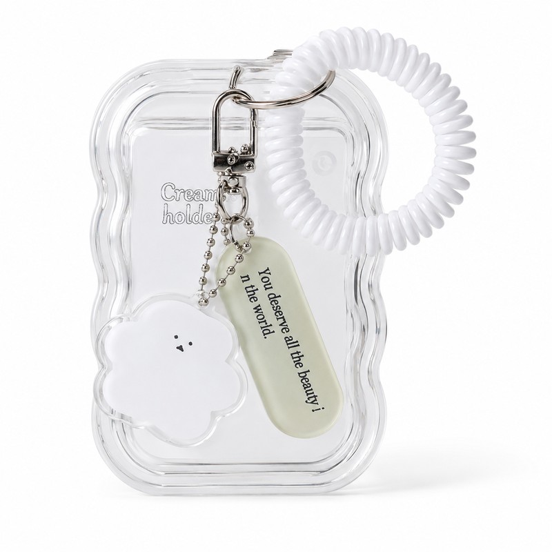 Kpop Photocard Holder Keychain for Display – Cute Transparent Card