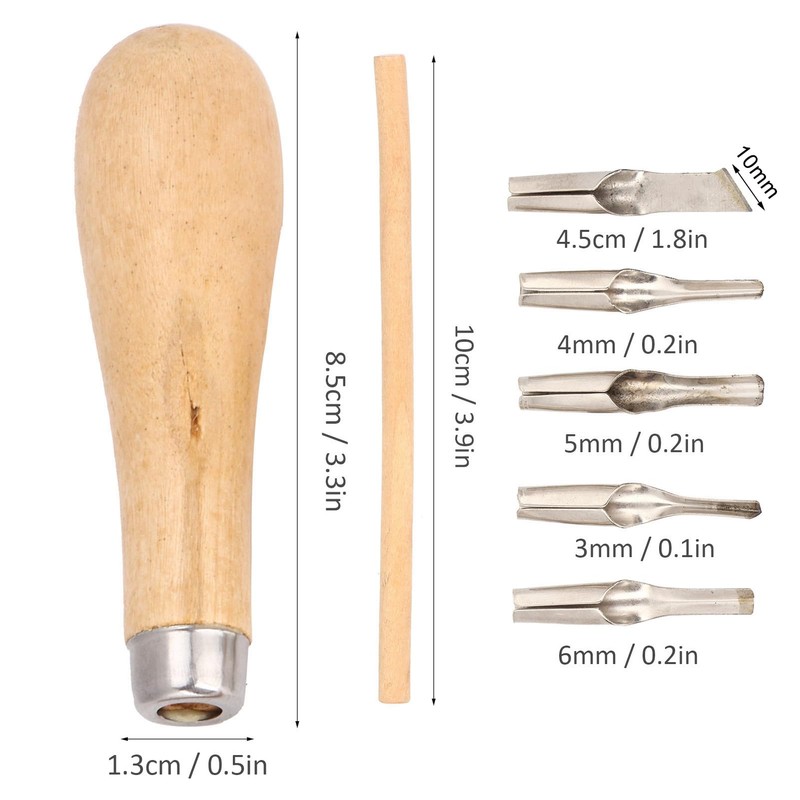 Set of 2 Linoleum Cutter Set Lino Carving Tools for