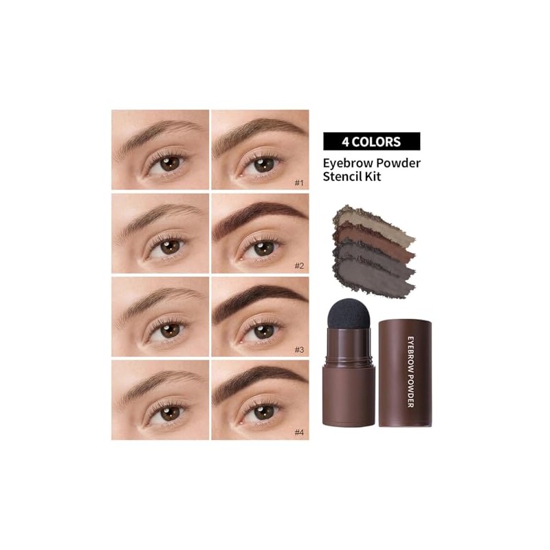 Sello De Cejas, Eyebrow Stencil stamp Kit, Polvo para Cejas
