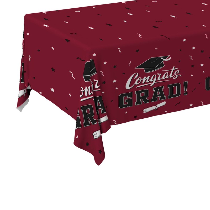 Gatherfun Graduation Tablecloths Graduation Party Table Decorations Waterproof Plastic Rectangular