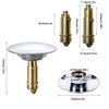 Bathroom Push Pop-Up Click Clack Plug Stopper, 66mm Push Sink