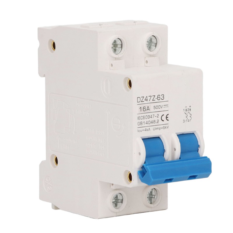 2P Mini DC Circuit Breaker 4kA Icu 6kV Uimp Fast