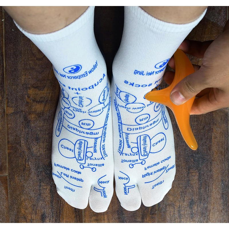 SSKHE Reflexology Socks with Massage Tool Foot Elastic Fiber Massage