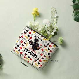 Cute Mouse Themed Gifts Cartoon Mouse Makeup Bag Magic Stuff Cosmetic Bag, Mouse Stuff for Women Girls Mouse Lovers Friend Daughter Christmas Birthday Graduation Gifts Toiletry Bag Accessories