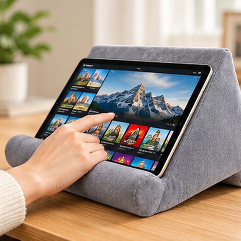 Sponge Pillow Tablet Holder for Reading – Multi-Angle Stand for