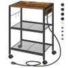 HOOBRO Industrial Printer Stand, 3-Tier Mobile Printer Table, Rolling Cart
