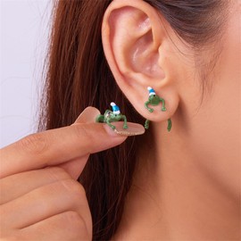 Christmas Earrings for Women Frog Earrings Funny Animal Earrings Cute Frog Stud Earrings Jewelry Gifts Trendy Stuff