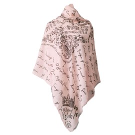 Jesus's Names Prayer Scarf - Large, Lightweight Prayerfully Made Bible Verse Shawl 33x70", 75 languages, 84 Titles for Christ (Scarf Only, Pink Blush)