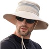 Men Fishing Sun Boonie Hat Wide Brim Outdoor Summer UV